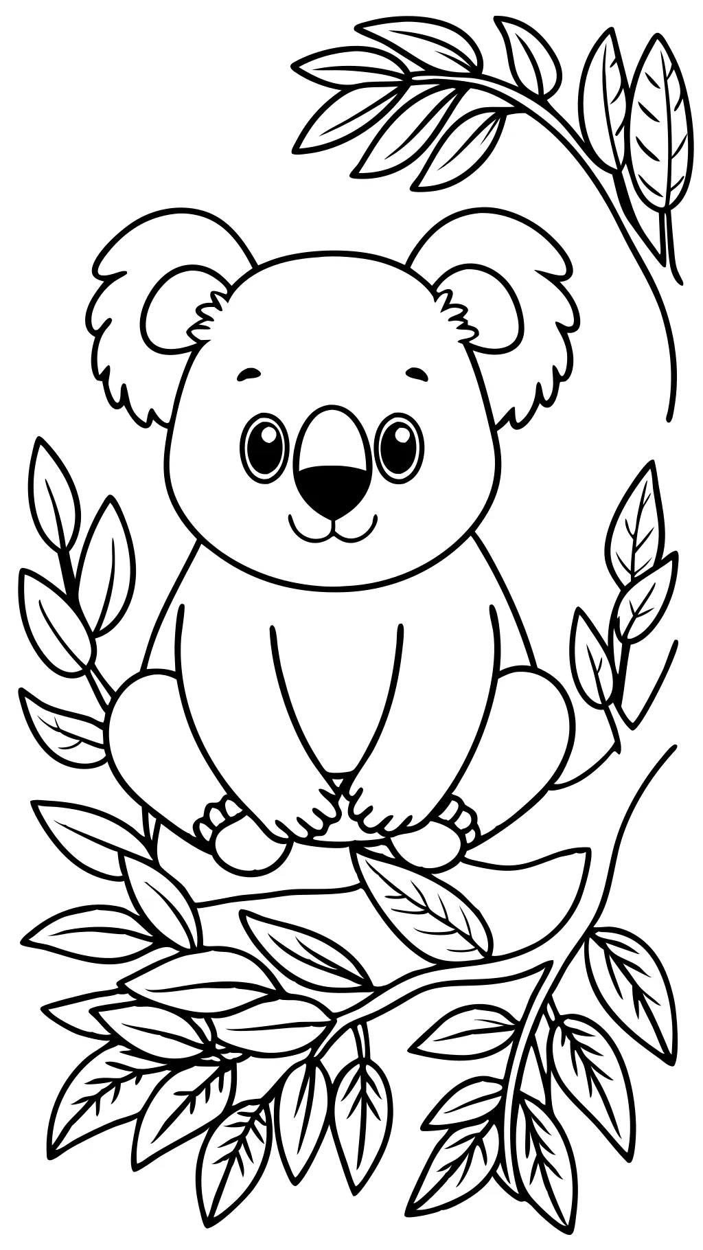 Página para colorear koala